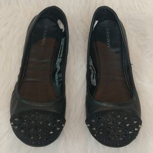 Xhilaration Black 🖤 Spiked Gothic Ballet Flats